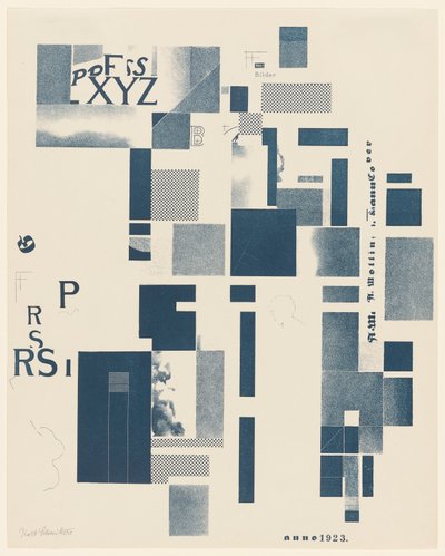 Sin título, nº 3 de 6 del portafolio Merz 3. Kurt Schwitters 6 litografías. Carpeta Merz. Primer portfolio de la editorial Merz (Merz 3. Kurt Schwitters 6 lithos. Merz Portfolio. First Portfolio of the Merz Publisher) de Kurt Schwitters