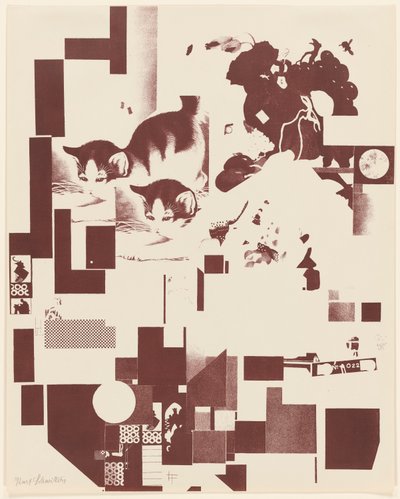 Sin título, nº 5 de 6 del portafolio Merz 3. Kurt Schwitters 6 litografías. Carpeta Merz. Primer portfolio de la editorial Merz (Merz 3. Kurt Schwitters 6 lithos. Merz Portfolio. First Portfolio of the Merz Publisher) de Kurt Schwitters