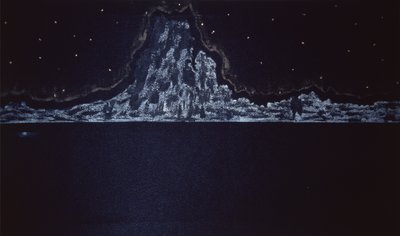 Erupción de medianoche, 2004 (acuarela sobre papel) de Kurtis L. Miller