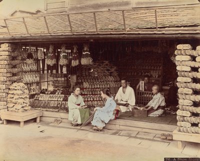 Una zapatería de Kusakabe Kimbei