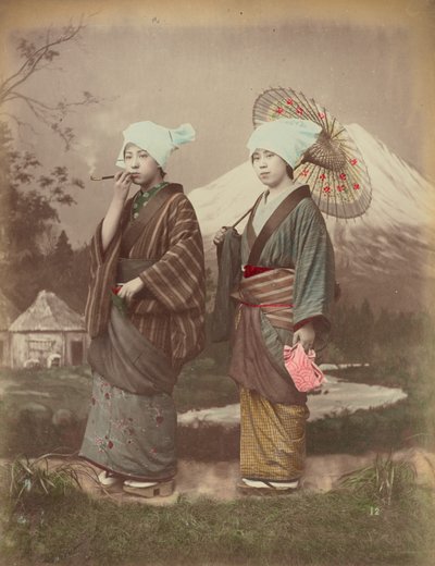 Viajeros japoneses de Kusakabe Kimbei