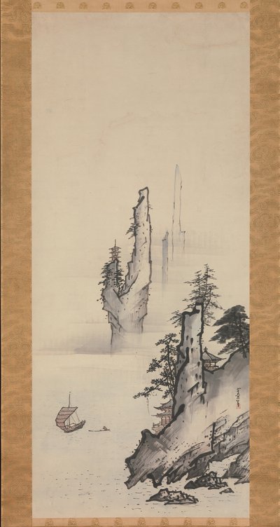 Paisaje, siglo XVII de Kusumi Morikage