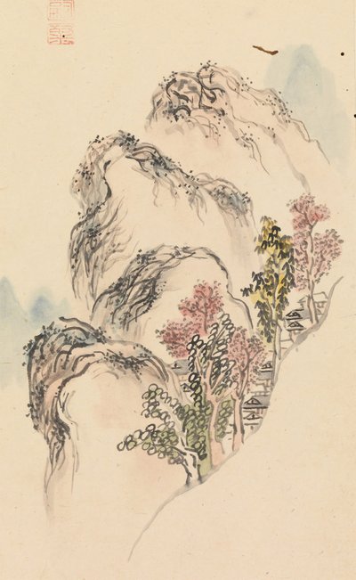 Álbum de pinturas de paisajes, finales del siglo XVIII de Kuwayama Gyokushu