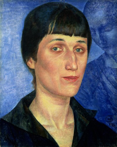 Retrato de Anna Ajmátova, 1922 de Kuzma Sergeevich Petrov Vodkin