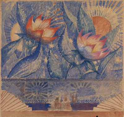 Diseño de escenario de Kuzma Sergeevich Petrov Vodkin