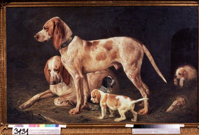 Familia de Diana. Pintura de Alexander Kirillovich Gorbunov (1855-1912), óleo sobre lienzo de Kyrill Antonovitch Gorbunov