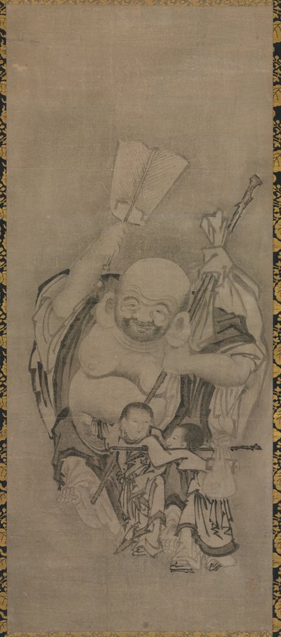 Hotei con Inmortales Taoístas: Hotei, c. 1575-1600 de Kyūseki Tomonobu