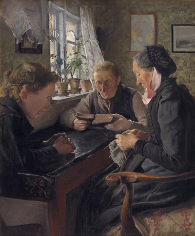Un niño visitando a sus abuelos un domingo de Laurits Andersen Ring