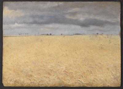 Un campo de centeno cerca del pueblo de Ring de Laurits Andersen Ring