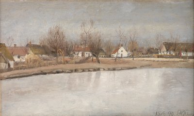 El estanque del pueblo en Ring, Zelanda de Laurits Andersen Ring