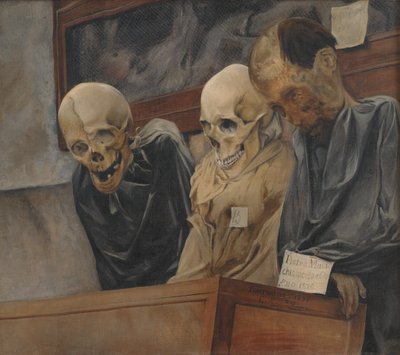 Tres calaveras del Convento dei Cappucini en Palermo de Laurits Andersen Ring