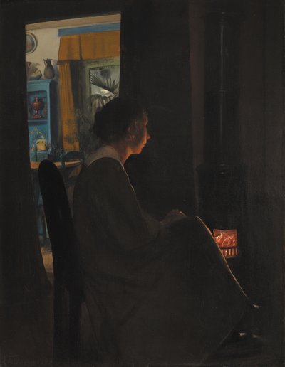 Crepúsculo. La esposa del artista de Laurits Andersen Ring