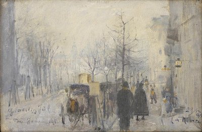 Vista desde la ventana en Café Osborne hacia Frederiksberg Allé de Laurits Andersen Ring