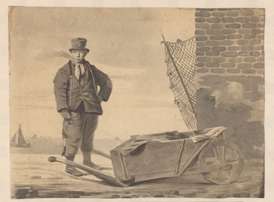 Pescador fumador con carretilla de L.F.H. Andrau
