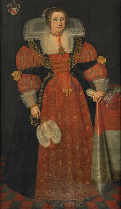 Retrato de Sofía de Vervou (c. 1613-71) de L.J. Woutersin