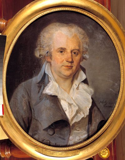 Retrato de Georges Jacques Danton, abogado convencional (1759-1794) de L. L. Schilly