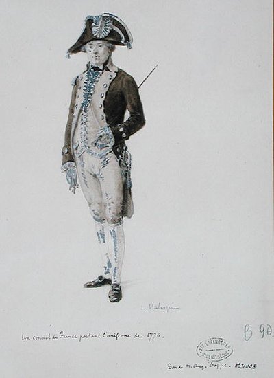 Cónsul de Francia con el uniforme de 1776 de L. Malespine