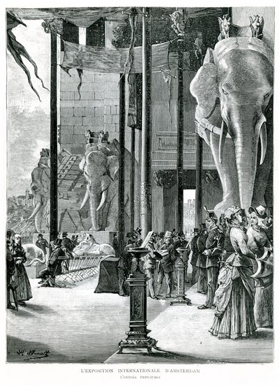 Entrada a la Exposición Internacional de Ámsterdam de L. Mariette