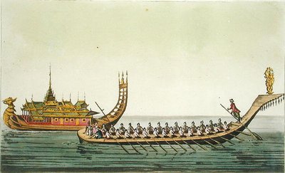 Barcos birmanos, ilustración de 