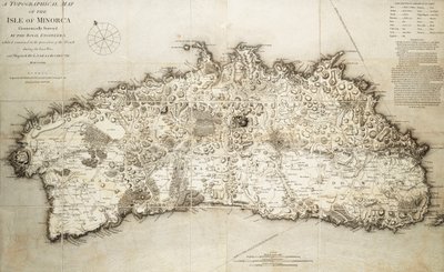 Mapa de Menorca de L. S. de la Rochette