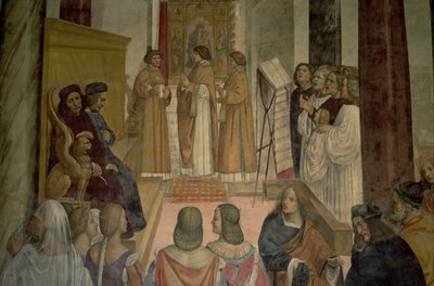 Escena coral, de la vida de San Benito de L. Signorelli
