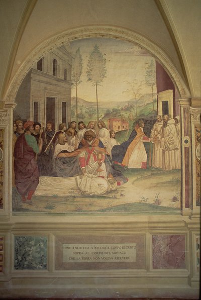 La muerte de San Benito, de la vida de San Benito de L. Signorelli