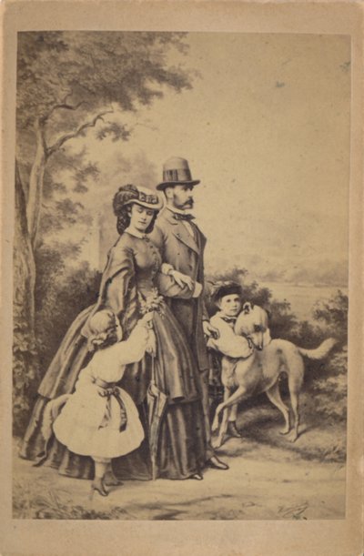 Francisco José I e Isabel de Austria y su familia imperial (ilustración) de L. T. Neumann