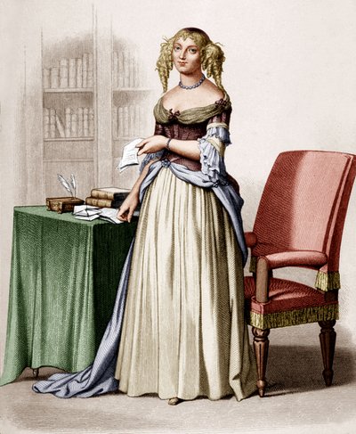 Retrato de la marquesa de Sevigne (grabado) de Lacour Lastudier