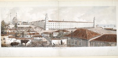 Vista del Hospital de Barracas en Scutari, 1857 de Lady Alicia Blackwood