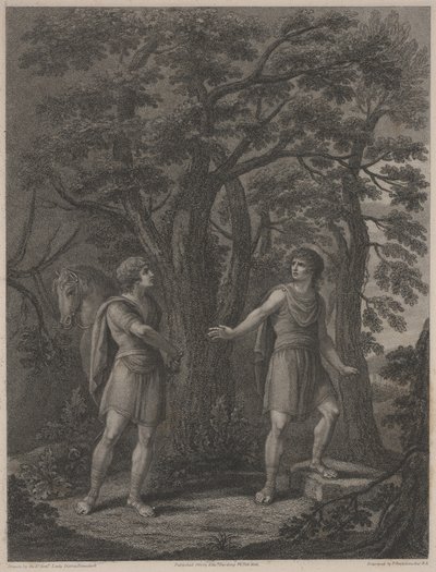 Ilustración de "Palamon y Arcite" de Lady Diana (after) Beauclerk