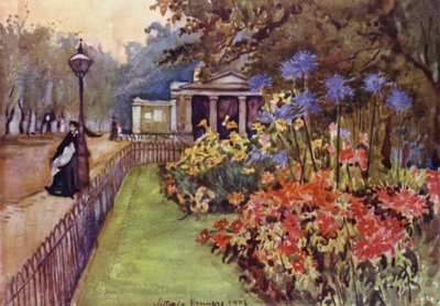 Autumn Beds, Hyde Park (litografía en color) de Lady Victoria Marjorie Harriet Manners