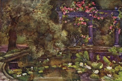 El jardín de Sir Laurence Alma-Tadema, RA (litografía en color) de Lady Victoria Marjorie Harriet Manners