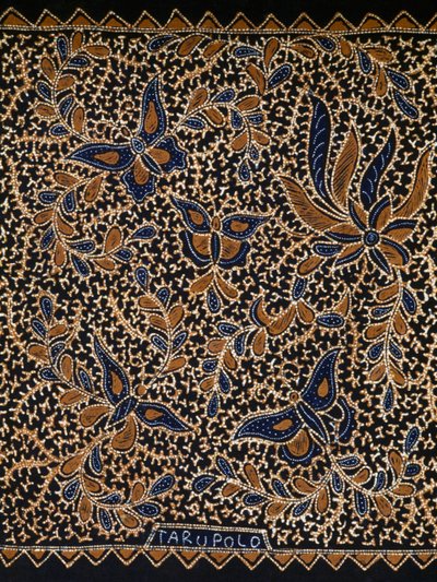 Batik con decoración tradicional de mariposas y flores, Java, Indonesia (detalle) de Amadeo (after) Modigliani
