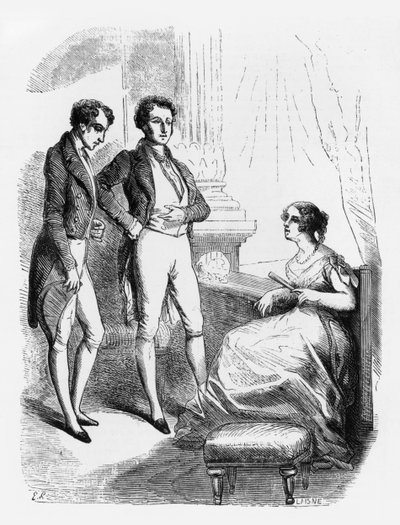 Rastignac presentado a Madame de Nucingen, ilustración de 