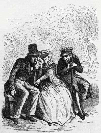Ilustración para Papá Goriot, novela de Honoré de Balzac (1799-1850) de la colección en varios volúmenes titulada La comedia humana, grabado por Laisne de Laisne Laisne