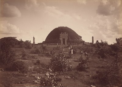Vista general de Sanchi Tope desde el norte de Lala Deen Dayal