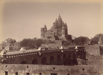 El Gran Templo desde el Fuerte, Orcha [sic] de Lala Deen Dayal