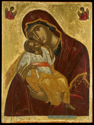 Icono de la Virgen de la Ternura, de Creta c.1609 de Lambardos Emmanuel