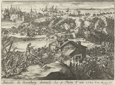 Batalla de Steenberg, dada el 7 de junio de 1583 (título sobre el objeto) de Lamberecht Causé