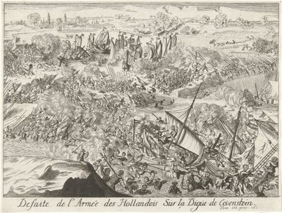 Batalla por el dique Kauwenstein, 1585 Defaite de l