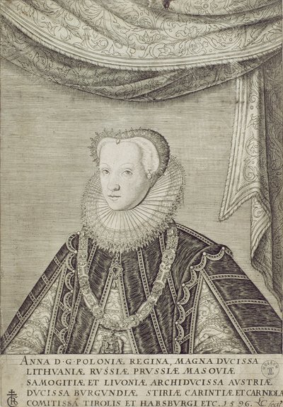Ana de Habsburgo (1573-98) Reina de Polonia, 1596 de Lambert Cornelis
