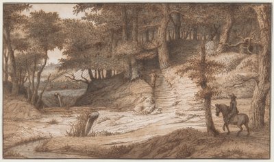Jinete y Cazador en los Bosques de Doorwerth, Cerca de Arnhem de Lambert Doomer