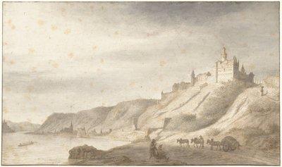 Castillo de Rheinfels, cerca de St Goar, en el Rin de Lambert Doomer