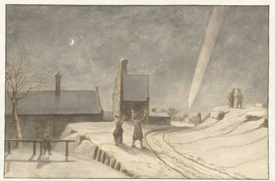 Estrella de cola sobre Alkmaar, 1681 de Lambert Doomer