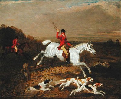Un cazador saltando una valla de Lambert Marshall