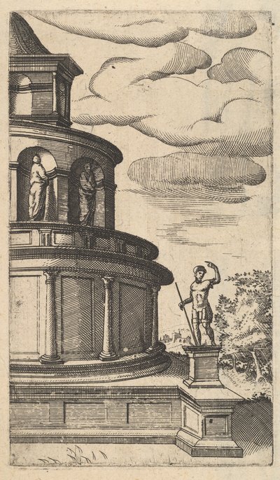 Vista parcial de un Edificio [Sepulchrum Adriani] de la serie 