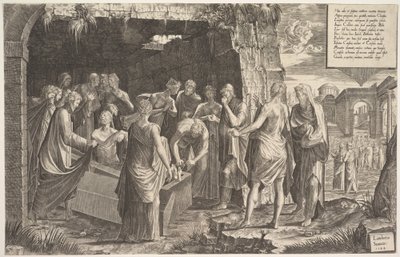 Resurrección de Lázaro, 1544 de Lambert Suavius