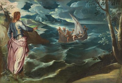 Cristo en el Mar de Galilea, c. 1570s de Lambert Sustris