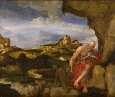 San Jerónimo en el desierto, mediados del siglo XVI de Lambert Sustris