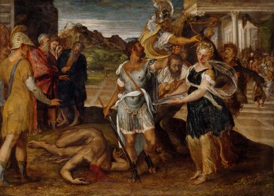 La ejecución de San Juan Bautista, siglo XVI de Lambert Sustris
